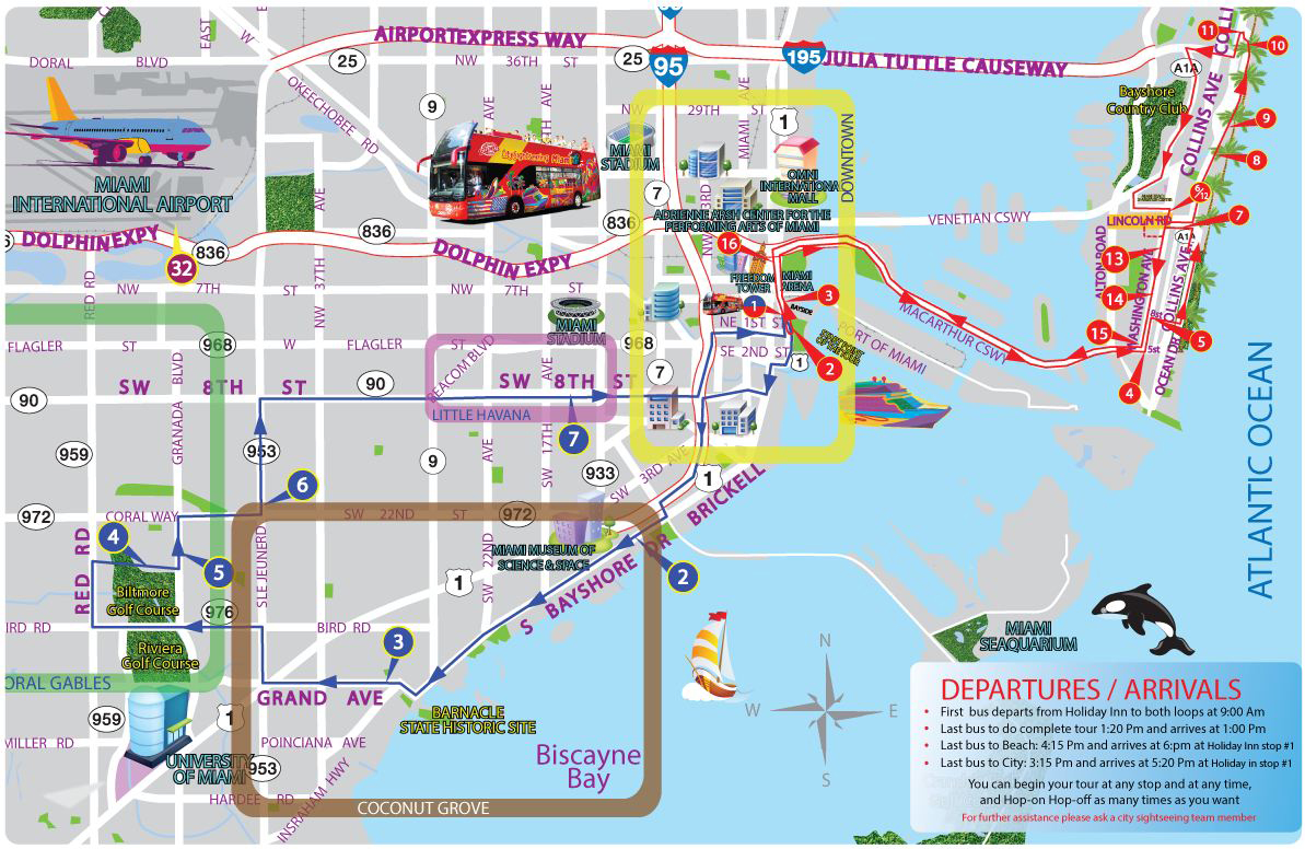 city sightseeing miami - hop on hop off - overview